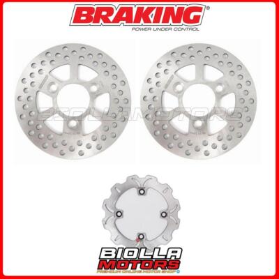 SATZ BREMSSCHEIBEN BRAKING KAWASAKI KFX 400 2004 - VORNE + HINTEN [FEST -