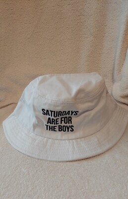 Barstool Sports Saturdays are for the Boys White bucket hat w