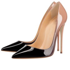 Gradient Colors Pumps Pointed Toe Stiletto High Heels Shoes Women Plus Size 4-15