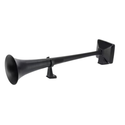 HADLEY Drucklufthorn Aluminium pneumatisches Signal Lkw 56 cm rund Schwarz
