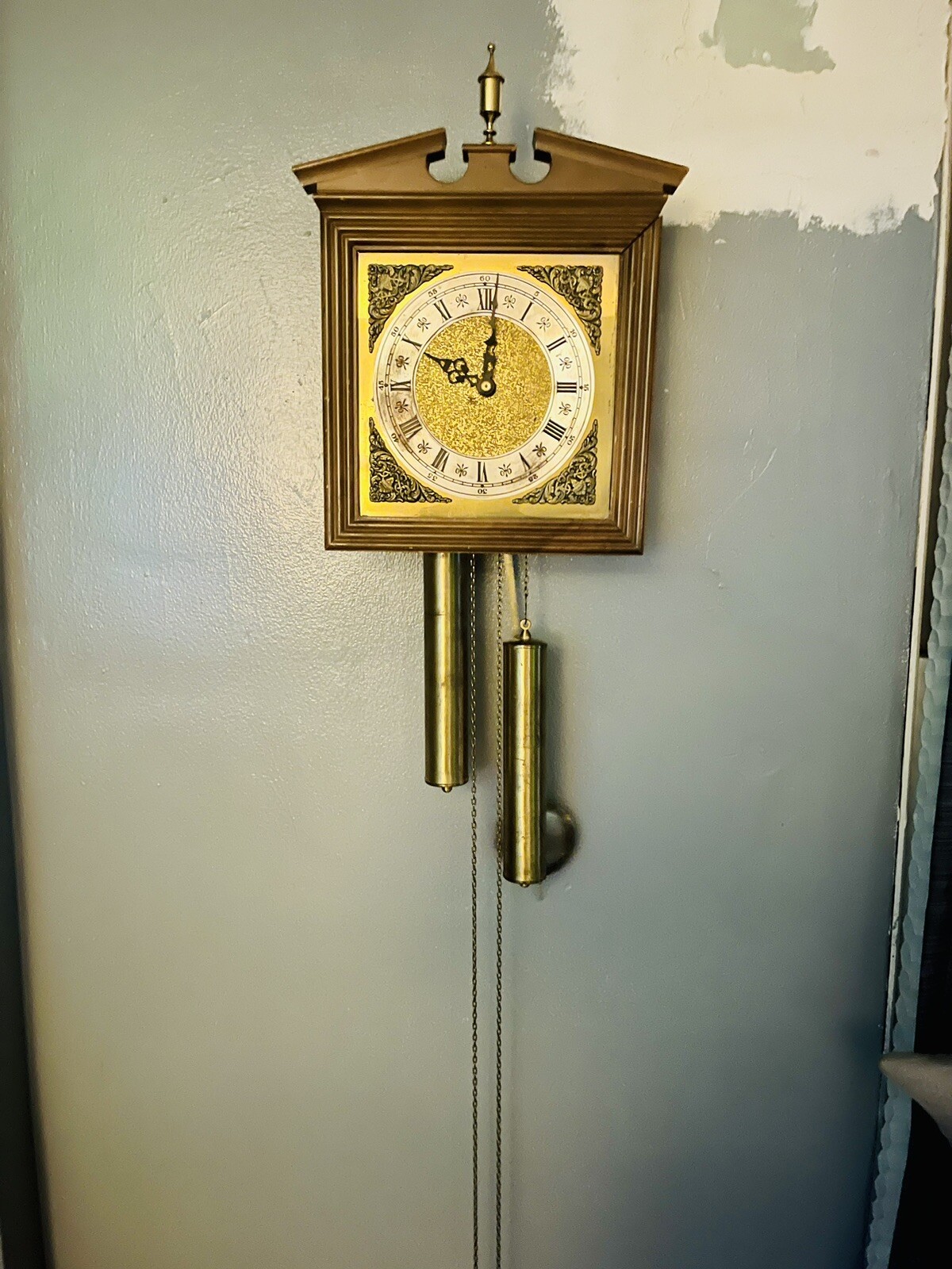 Vintage Germany Emil Schmeckenbecher Grandfather Clock Tested Works