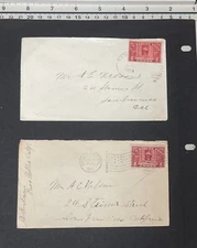 US Stamps on Two Covers parcel post Q2