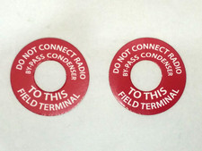 1102043 Corvette Generator Warning Tag Labels 12 Volt Delco Remy Chevrolet  Gmc