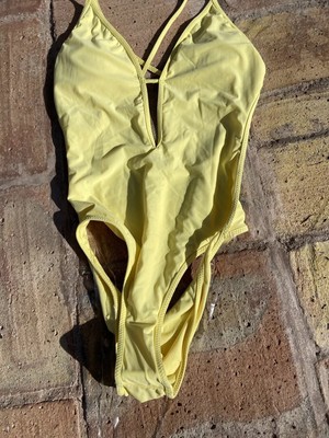 Vix Solid Tess Backless One Piece Swimsuit Size M Brand New 491 190 Ebay