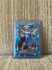 2021 Panini Prizm Ben Skowronek #413 Blue Cracked Ice RC /99 Rams Color Match