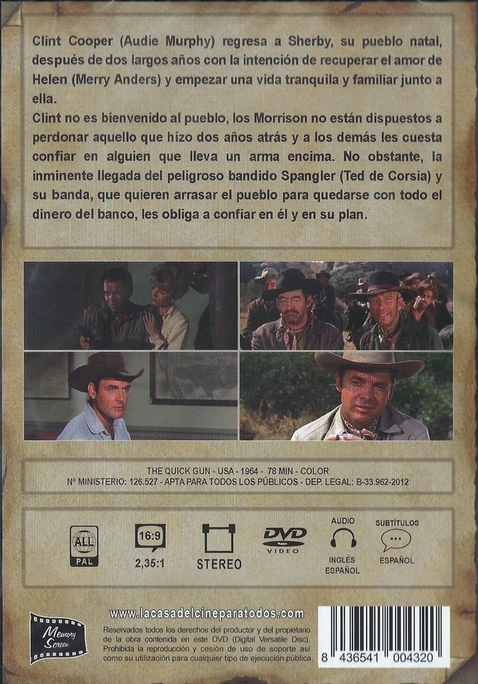 The Quick Gun (1964) Audie Murphy Merry Anders James Best - Image 2 of 2
