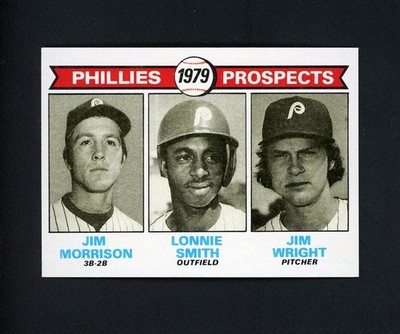 1979 Topps Phillies Prospects  Lonnie Smith, Jim Morrison, Jim Wright #722  MINT