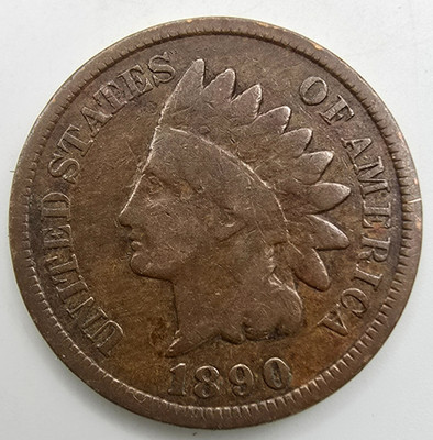 1890 Indian Head Cent VG/F You Grade It! As Shown IHC Penny Type Coin Free Ship!
