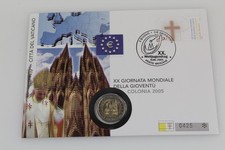 Numis-Cover Numisbrief Vatikan 2 Euro Papst Benedikt in K&ouml;ln 2005 Fehldruck!