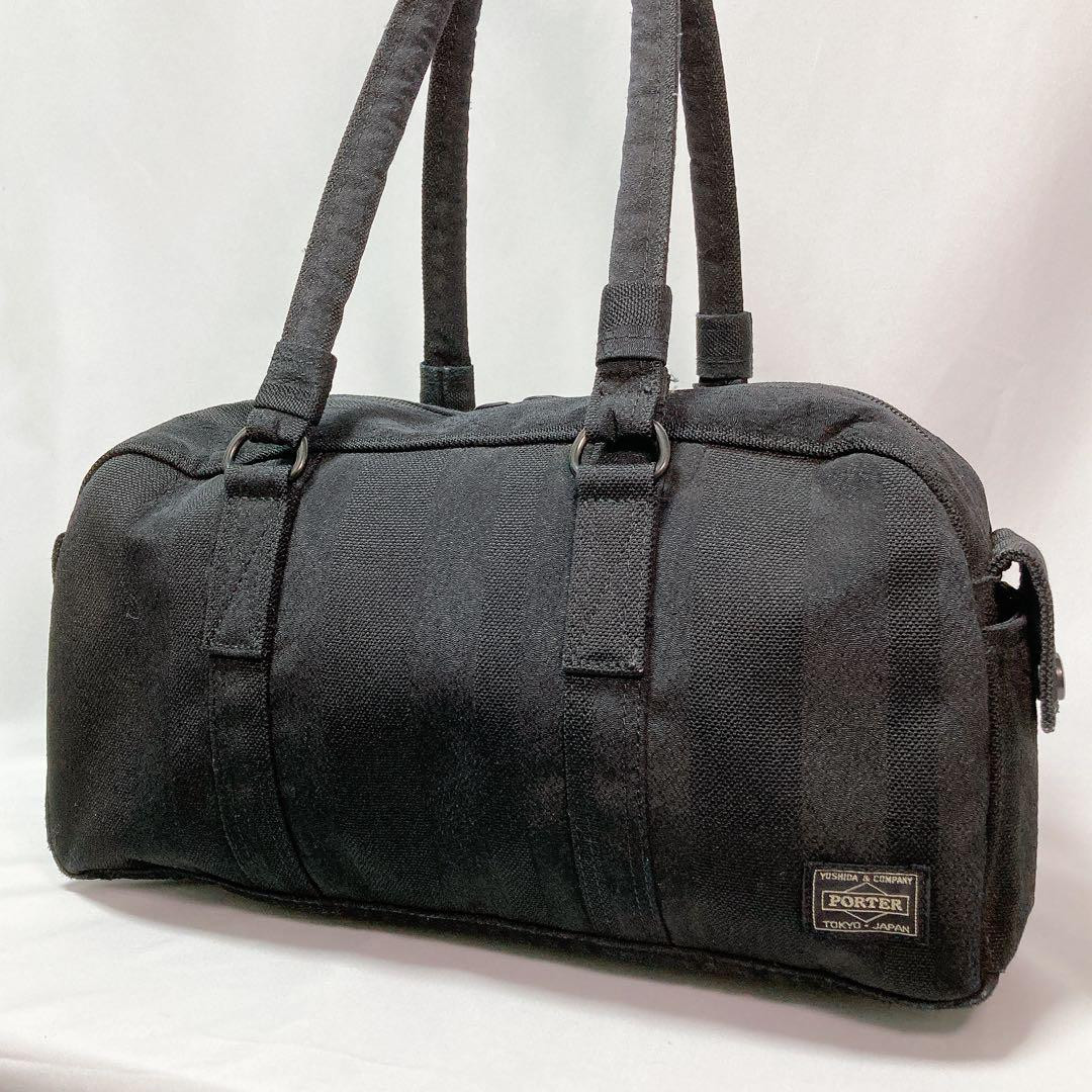 Porter Tango 70th Limited Mini Boston Bag BK, Tangu Chirimen, Unisex