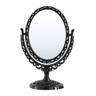 Espejo de maquillaje de sobremesa de doble cara, espejo vintage de dos caras