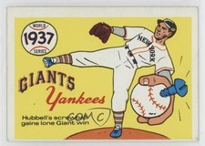 1970 Fleer Laughlin World Series Carl Hubbell 1937 World Series #34 HOF 0nr3