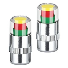 Premium Stainless Steel Tire Pressure Cap with Internal Copper Core for