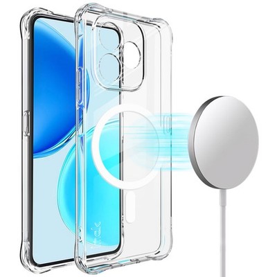 IMAK For Honor X8d 4G, Shockproof 4 Airbags Clear Wireless Charging Case Cover