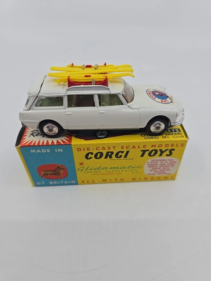 Original Boxed Corgi 475 Citroen Safari 1964 Olympics Winter Sports Ski Complete - Image 4 of 4