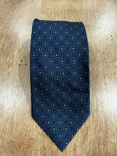 Gucci Tie Mens Navy Blue 100 Silk Made in Italy GG Monogram Logo Print