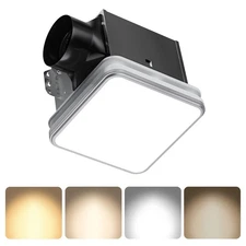 Bathroom Exhaust Fan with Light, 160 CFM, 1.0 Sone Super Quiet, Bathroom Vent...