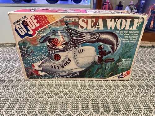 Vintage 12" GI-Joe Sea Wolf box  Hasbro action figure BOX ONLY