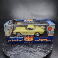 1962 Chevy Corvette 118 Diecast Original Toy Co. Yellow Route 66 Damaged Box