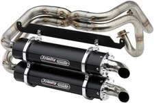 TRINITY RACING TR-4170D-BK Dual Exhaust - Black - 2019-2022 Honda Talon 1000