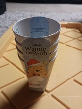 Disney Winnie the Pooh Drinking Cup Christmas Set of 4 ECO Friendly Bamboo