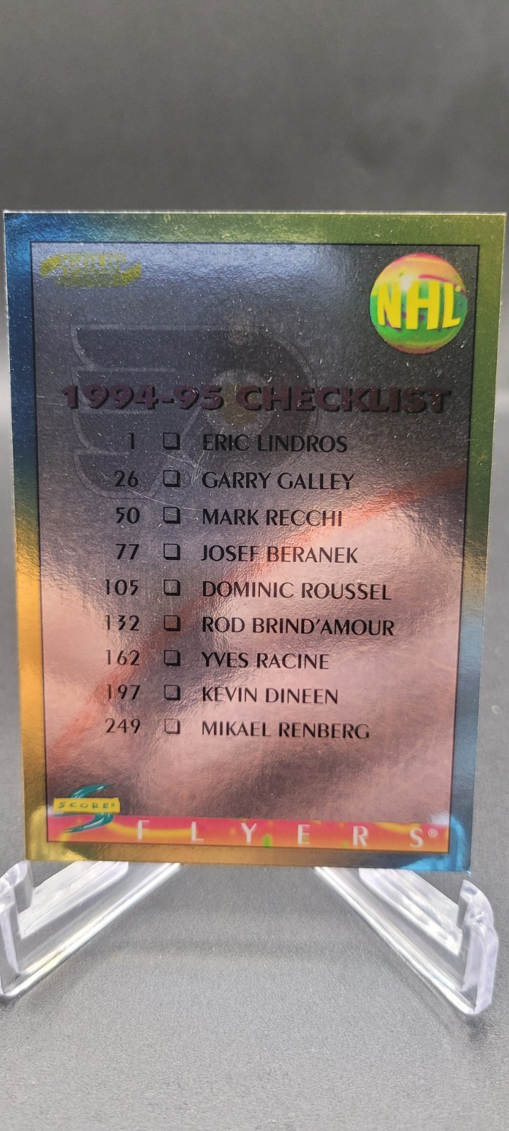 1994-95 Score Gold Line - Flyers Checklist #271