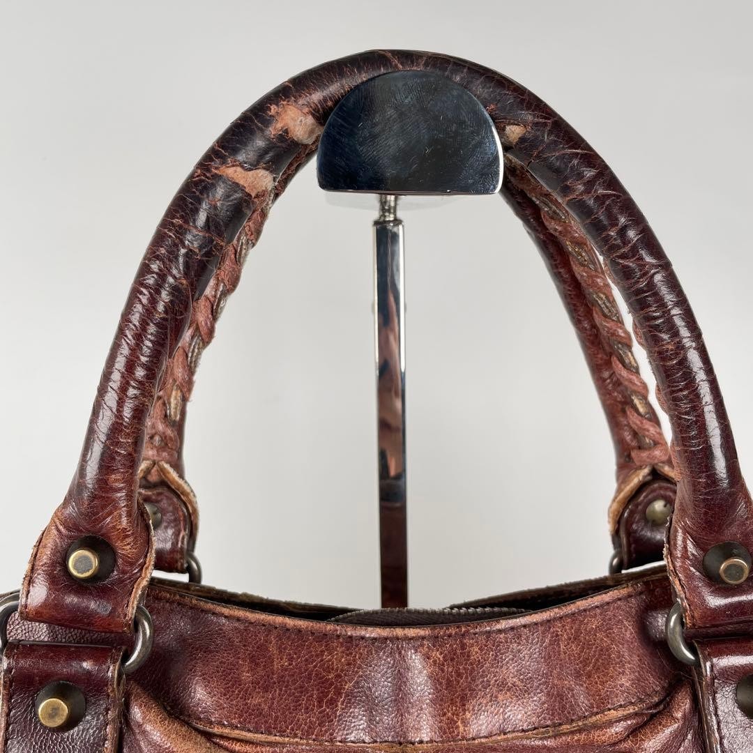 Balenciaga The First Brown Leather 2Way Hand Shoulder Bag Vintage