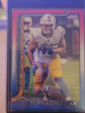 2025 Topps Chrome Tuli Tuipulotu #163 Chargers Football Red White Blue