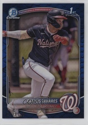 2025 Bowman Chrome Prospects Blue Reptilian Refractor 14/150 Carlos Tavares 0rt
