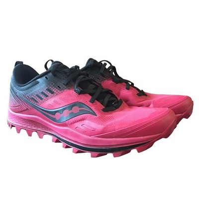 Saucony Peregine 10 ST Trail Running Shoes Womens 12 Sneaker Barberry Black Red