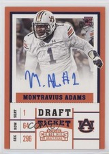 2017 Panini Contenders Draft Picks Ticket Blue Foil Montravius Adams Auto 16ik