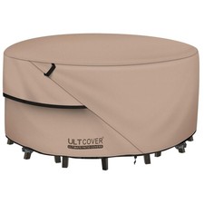 Waterproof Round Patio Table Cover 76 Inch Heavy Duty Polyester UV Resistant