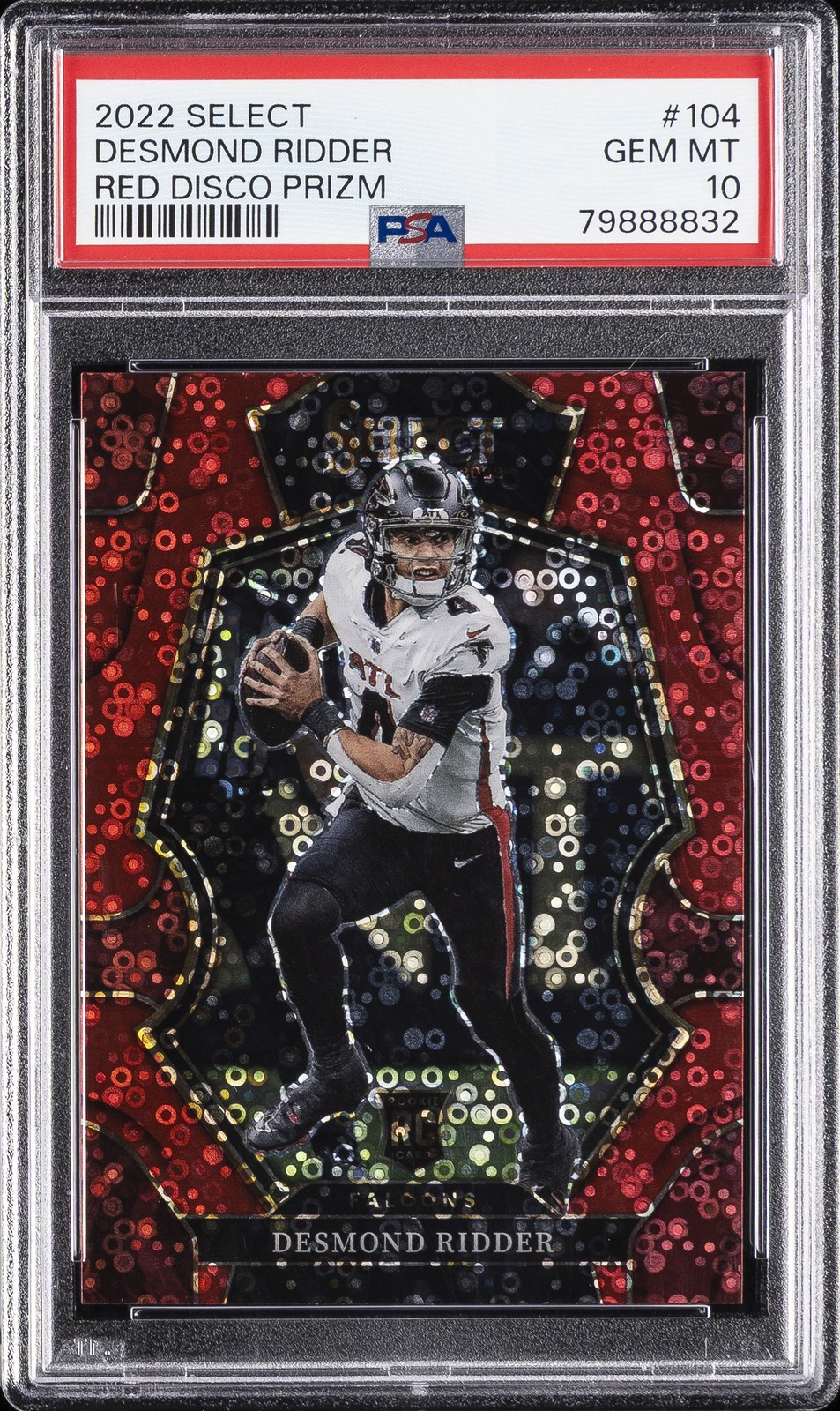 Desmond Ridder Panini Select #104 Red Disco