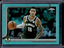 2025-26 Topps Chrome Kyle Kuzma Aqua Refractor #/199 Bucks