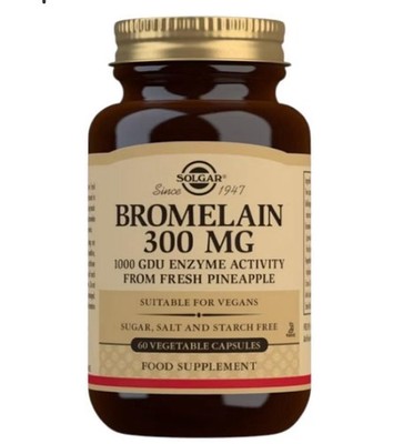 Solgar Bromelaain 300mg pflanzliche Kapseln, vegan, 60er Pack