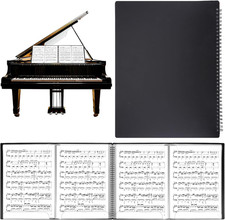 4 Pages Expand Sheet Music Folder Spiral Musics Binder Allow Annotations Black