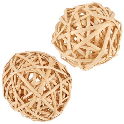 2 stücke Runde Rattan Bälle Party Szene Verzierungen Pastoral Wicker Ball