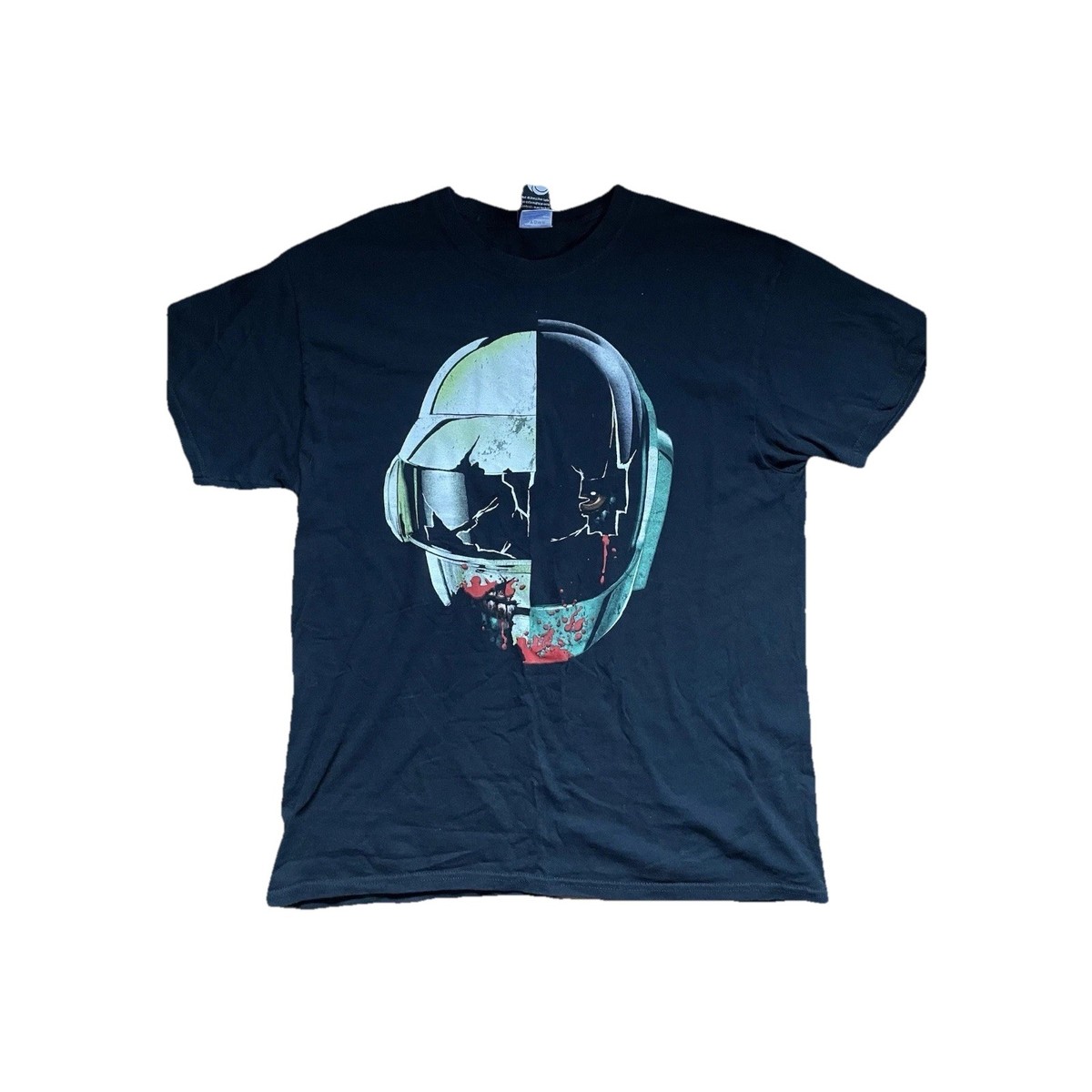 Vintage Daft Punk T-shirt Zombie Helmets Y2K ThinkGeek Men's Large