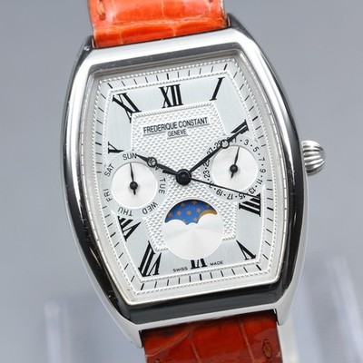 Frederique Constant Carrée FC260X4T5/6 Moon Phase Roman Quartz Men's Watch JAPAN