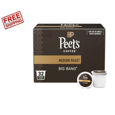 32 Count Big Bang Medium Roast Coffee Pods - Convenient 100% Arabica Flavor