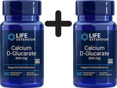 2 x Life Extension Calcium D-Glucarate, 200mg - 60 vcaps (324,92 EUR/kg)
