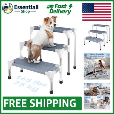 Lightweight 3-Step Pet Stairs - Ideal for Small Dogs/Cats to Access Furniture