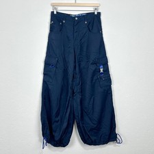 Vintage Kikgirl Bonsai Mission Pants Size 5 27x29 Parachute Cargo Techwear Rave