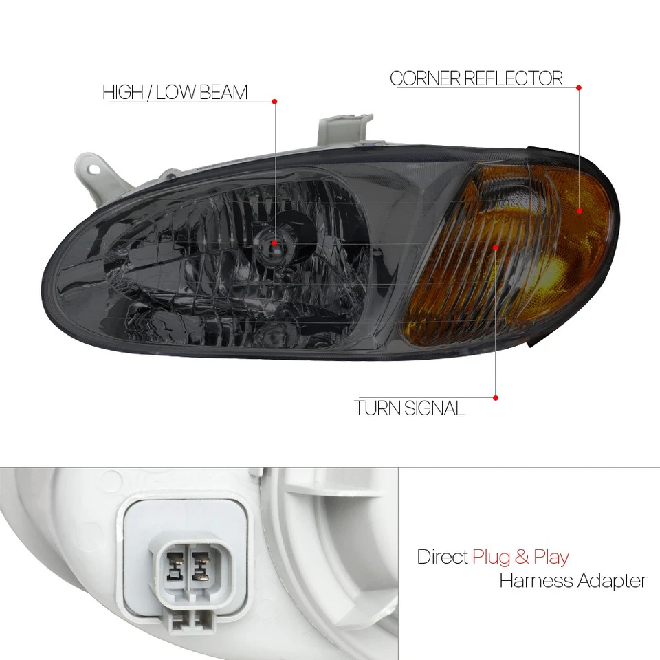 Se adapta a Kia Sephia 1998-2001 [cromo/humo] ámbar esquina faro lámpara Foto 3 de 4