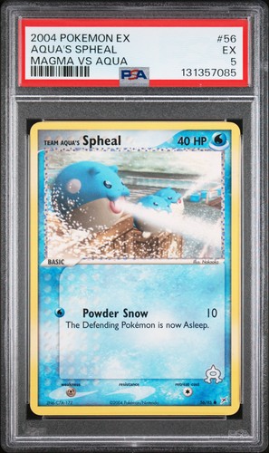 Team Aqua's Spheal graded PSA 5 for sale on eBay