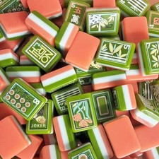 NEW Vibrant Layered Full American Set 160Tiles Mahjong Tiles, Hand painting