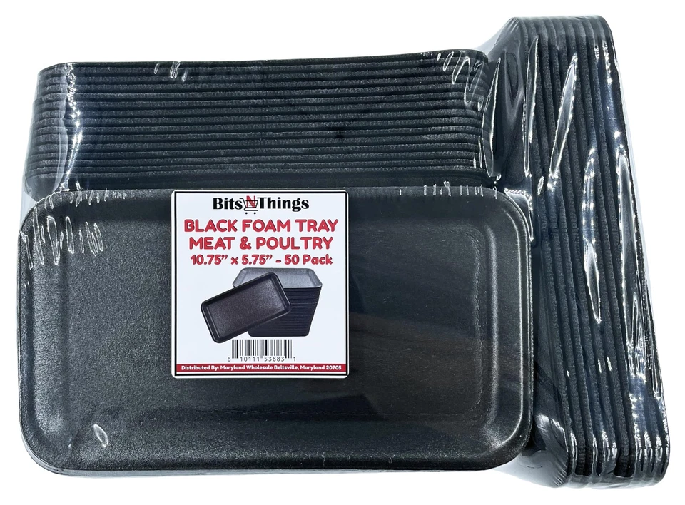 Foam Meat Trays | Disposable Standard Supermarket Meat Poultry Frozen Food Tr... - Image 2 of 4