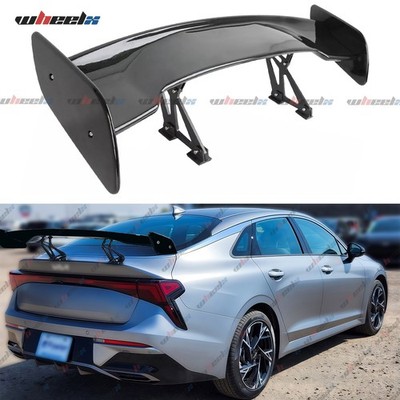 For KIA Stinger Optima Sedan 57'' Racing Gloss Blk Rear Trunk Spoiler PRO GT Wing