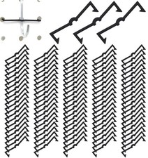 100Pcs Pegboard Hook Locks, Black Plastic Pegboard Clips for 1/4 Inch 1/8 In...