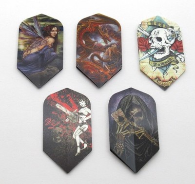 ALCHEMY Mixed Designs Slim Flights - 100 Micron - 5 sets (15 flights) tracked
